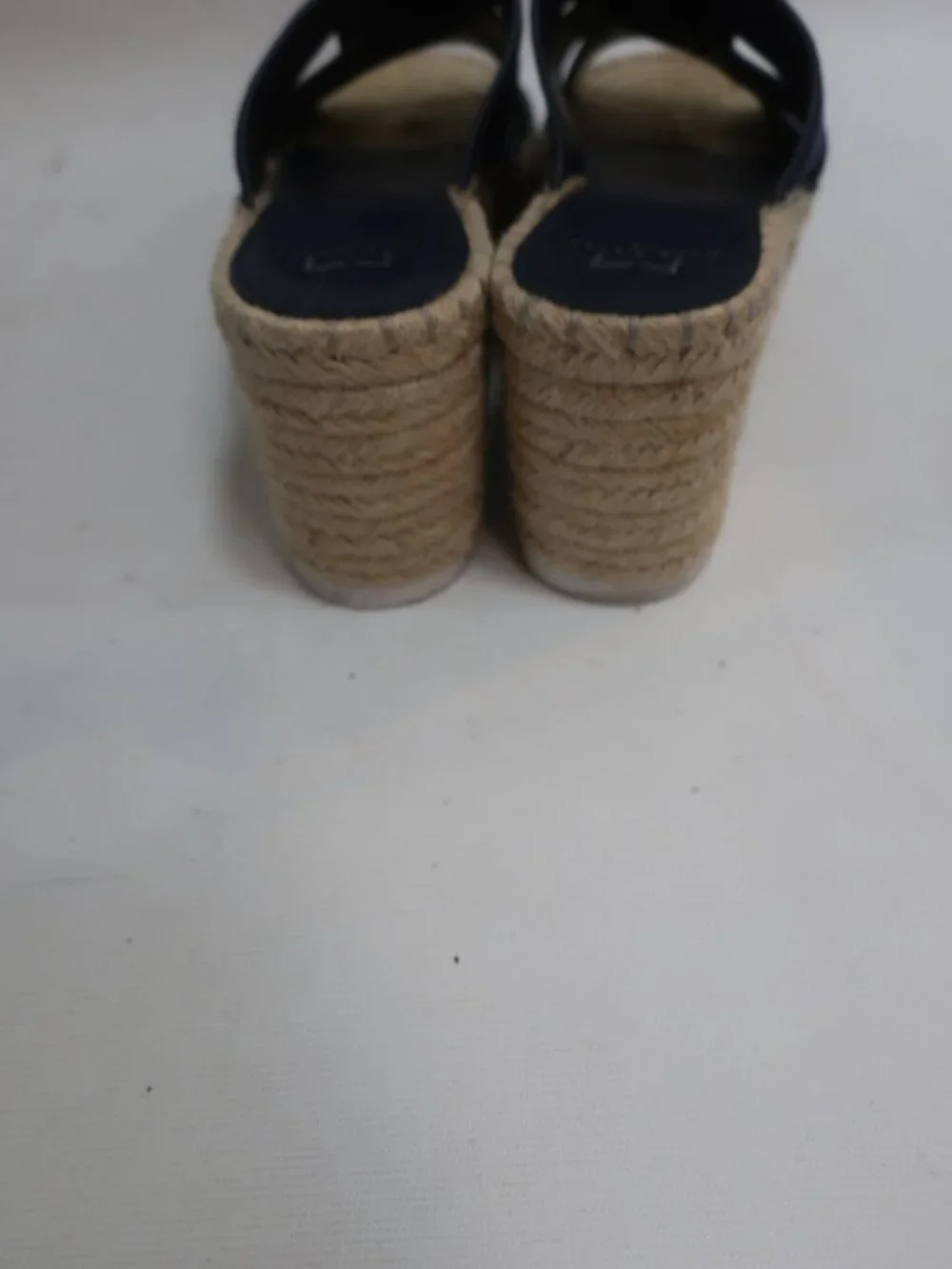 Womens Marc Fisher Robbyn Navy Suede Platform Wedge Strappy Espadrille Heels 8.5